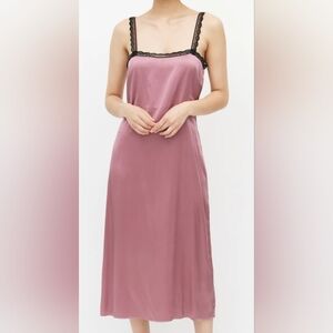 Reformation Mauve Silk Tea Slip Dress Sz S